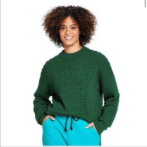 Lego Collection x Target Women’s Textured Green Sweater - Picture 1 of 5